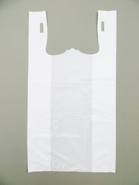 Plastic zak-Witte Duidelijke In reliëf gemaakte T-shirtzak 13 mic - 100 zakken/bundels, HDPE materiaal