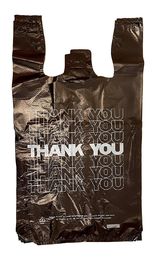 HDPE dankt de Materiële Plastic Zak, u T-shirt uitvoert Zakken Zwarte 18 Microns – 500 Zakken per Geval